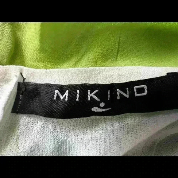 Mikino Lime Green Ruffle Elegant Gown - Picture 5 of 5